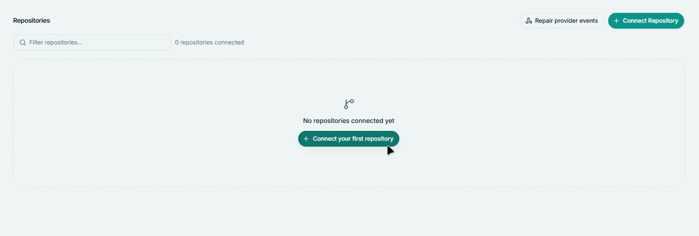 Connecting the repository