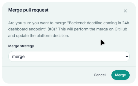 Merging the pull request